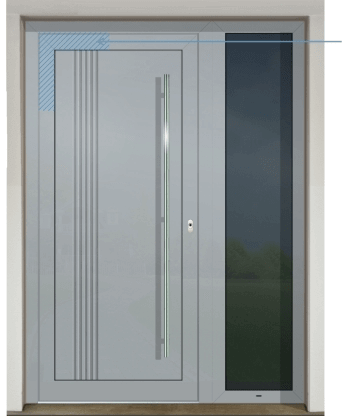 Vložená dverná výplň GAVA Aluminium 401