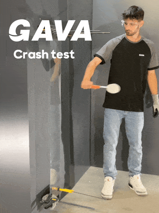 GAVA experiment: kalene sklo crash test