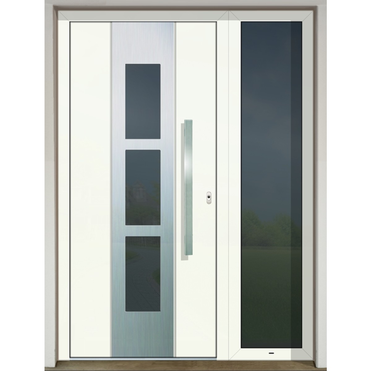 GAVA Aluminium 413b RAL 9010 - vchodové dvere