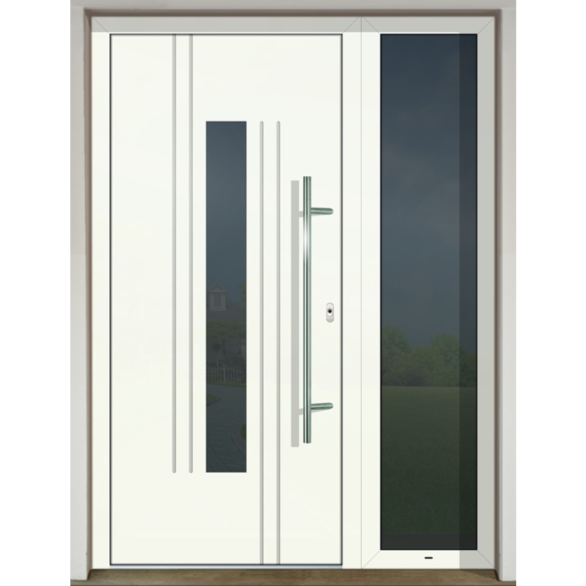 Gava Aluminium 517 RAL 9010 - vstupné dvere