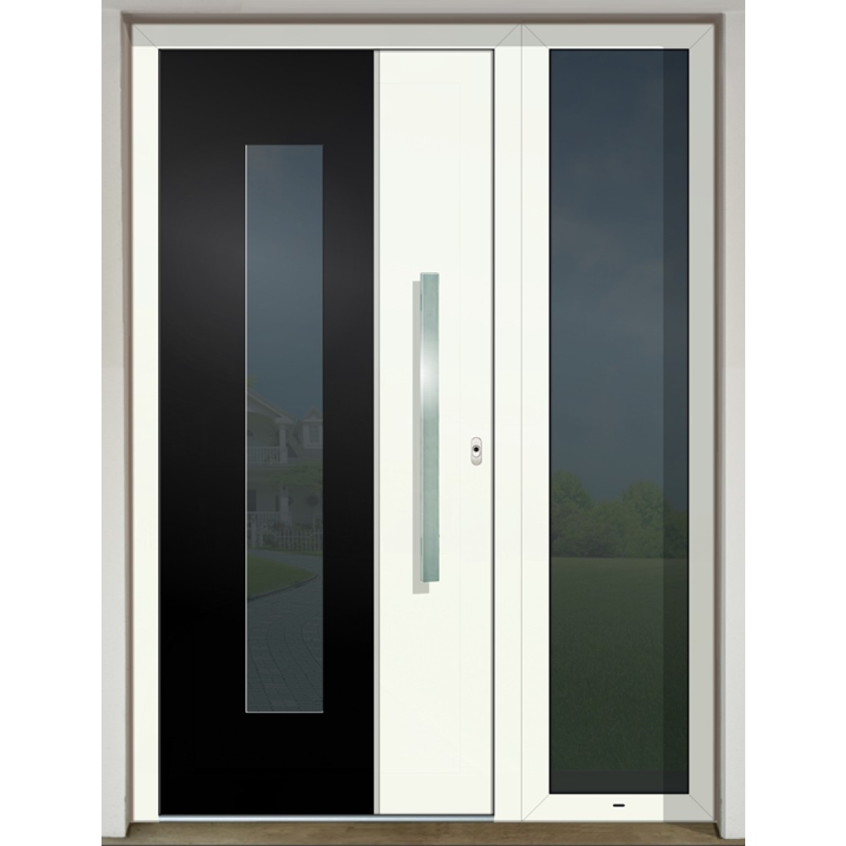 Gava Aluminium 521 RAL 9010 - vchodové dvere