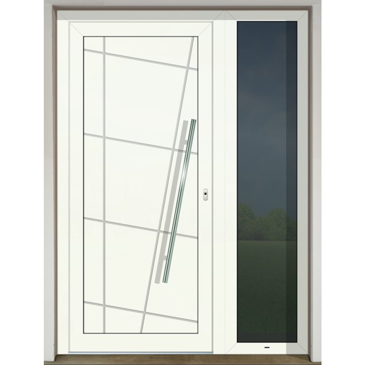 Gava Aluminium 571 RAL 9010 - vchodové dvere