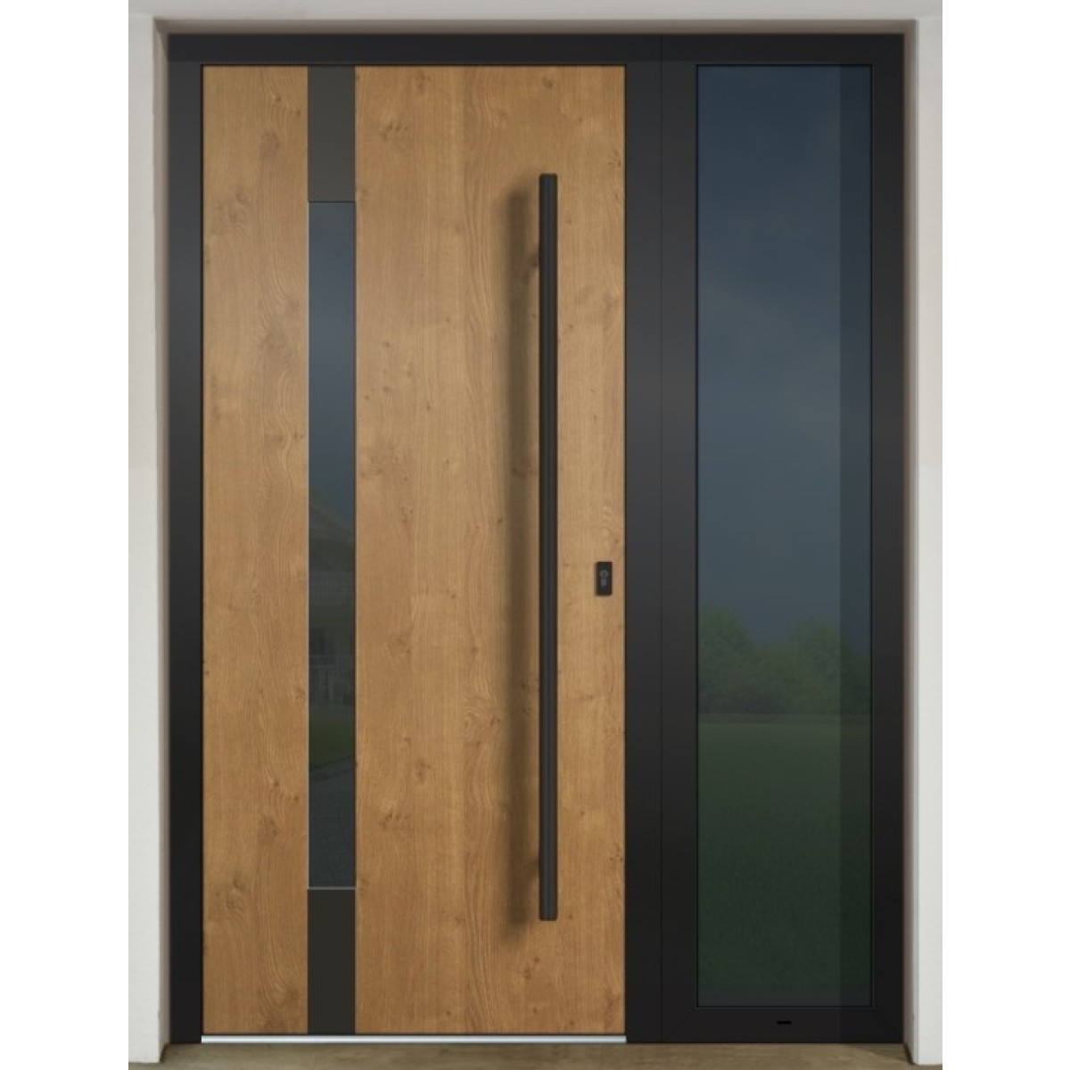 Gava Aluminium 490 Irish Oak- vchodové dvere