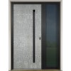 Raised infill panel Gava HPL 999 Concrete - entrance door with recessed door pull handle