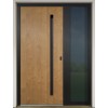Raised infill panel Gava HPL 999 Irish Oak - entrance door with recessed door pull handle