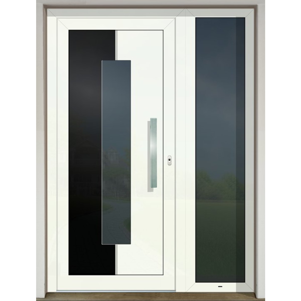 Gava Aluminium 411 RAL 9010 - vchodové dvere