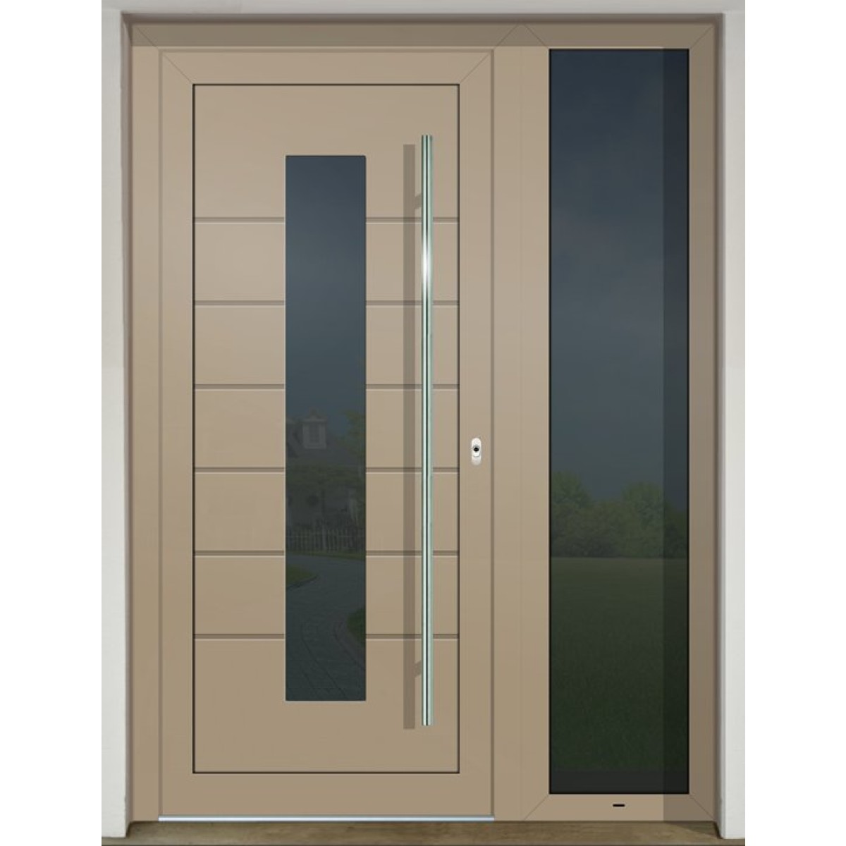 Gava Aluminium 419 RAL 1019 - entrance door