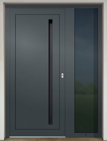 Gava Aluminium 500 Antracit - vchodové dvere - zapustene madlo