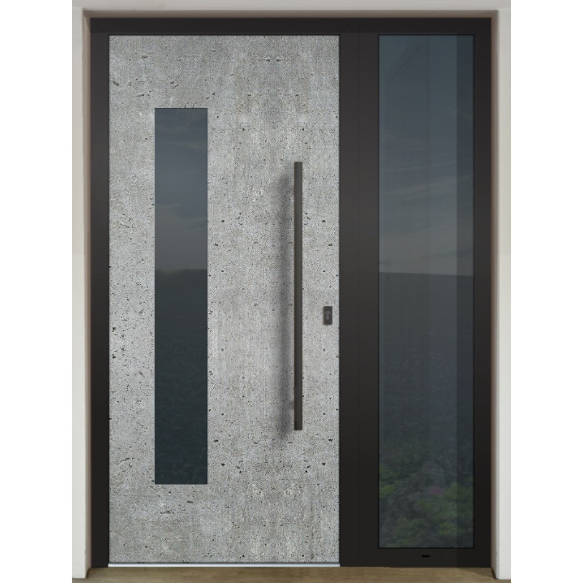 GAVA Aluminium 593L Konkrét - bejárati ajtó