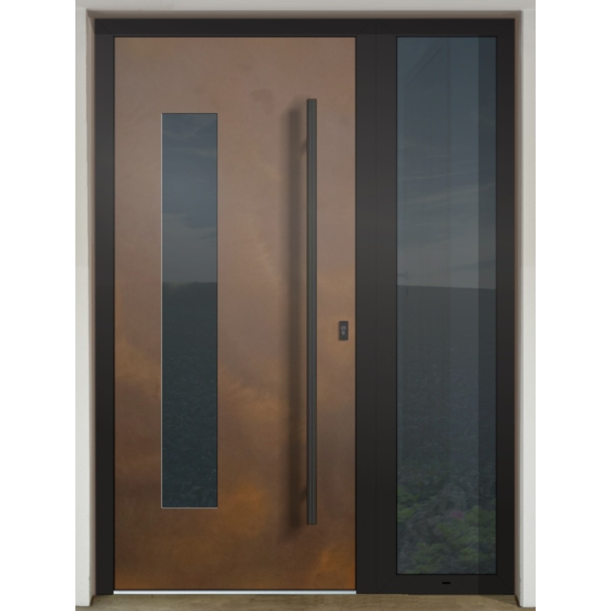 GAVA Aluminium 593L Barna patina - bejárati ajtó