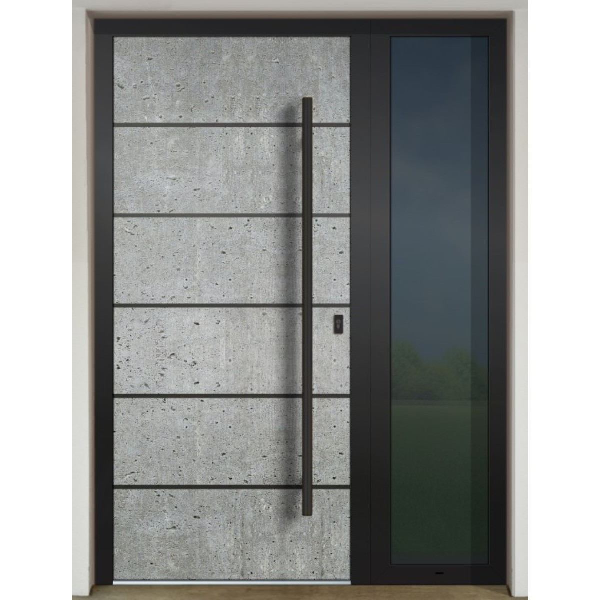 Gava Aluminium 542 Betón - vchodové dvere