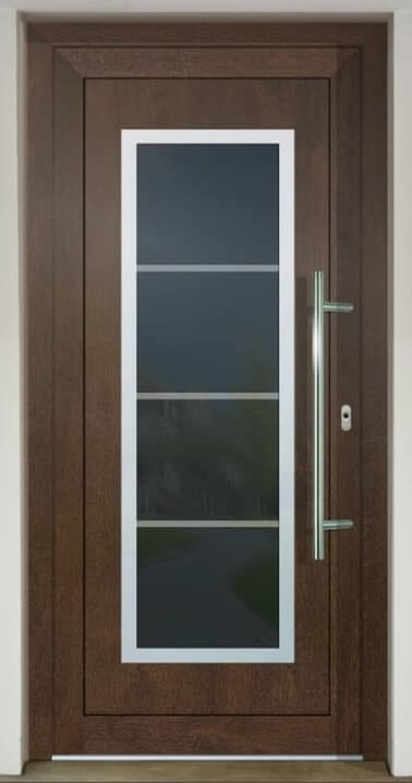 Inset door infill panel GAVA HPL 701 with sandblasted glass 3P18