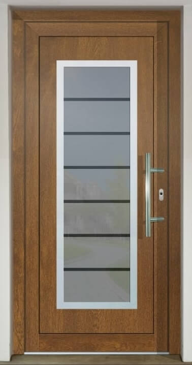 Inset door infill panel GAVA HPL 701 with sandblasted glass 6P18