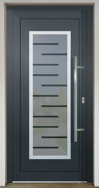 Inset door infill panel GAVA HPL 701 with sandblasted glass Regular INV