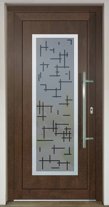 Inset door infill panel GAVA HPL 701 with sandblasted glass Sima INV