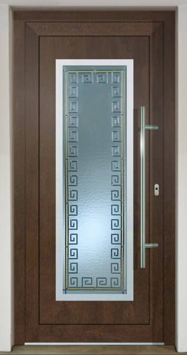 Inset door infill panel GAVA HPL 701 with stained glass Dekorglass - Theby