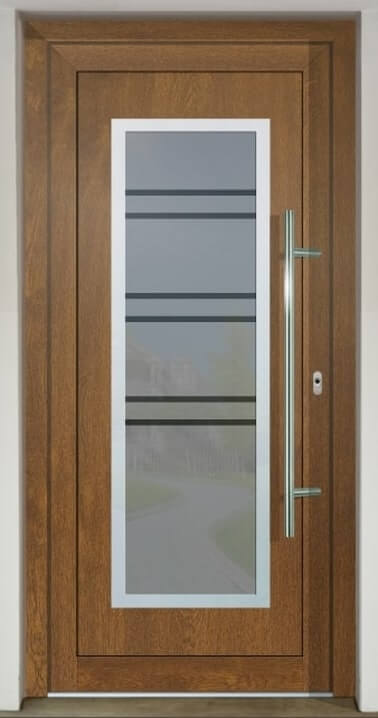 Inset door infill panel GAVA HPL 701 with sandblasted glass Triade INV