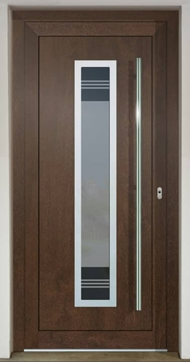 Inset infill panel GAVA HPL 754 with sandblasted glass Selve