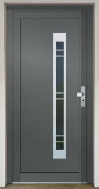 Inset door infill panel GAVA HPL 762 with sandblasted glass Hexa