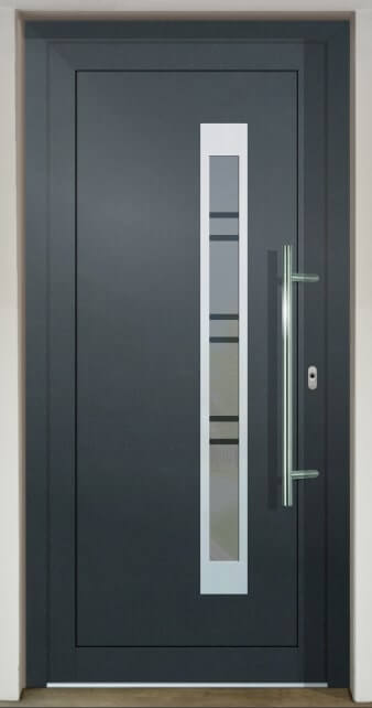Inset door infill panel GAVA HPL 762 with sandblasted glass Triade INV