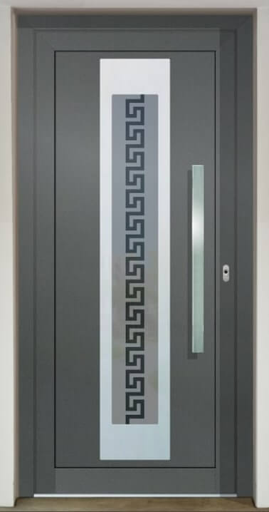 Inset door infill panel GAVA Plast 912a with sandblasted glass Fluctus INV