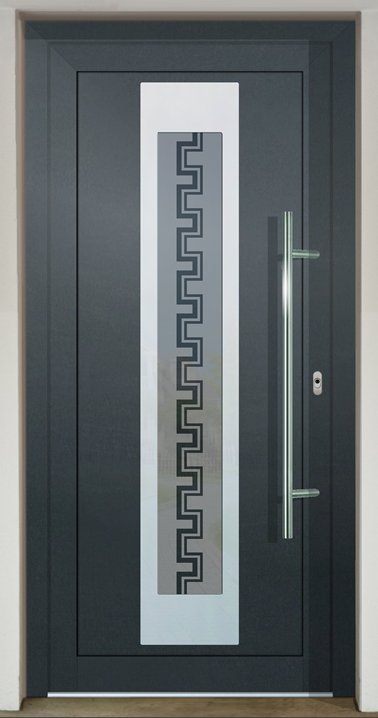 Inset door infill panel GAVA Plast 912a with sandblasted glass Lugna INV