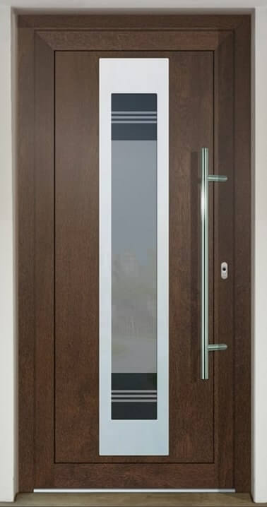 Inset door infill panel GAVA Plast 912a with sandblasted glass Selve