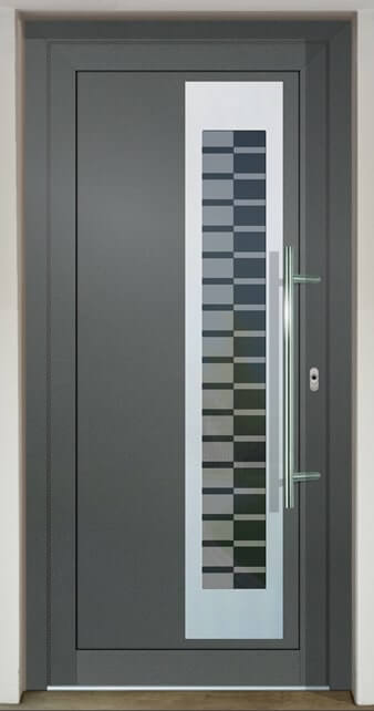 Inset infill panel GAVA HPL 913a with sandblasted glass Versi