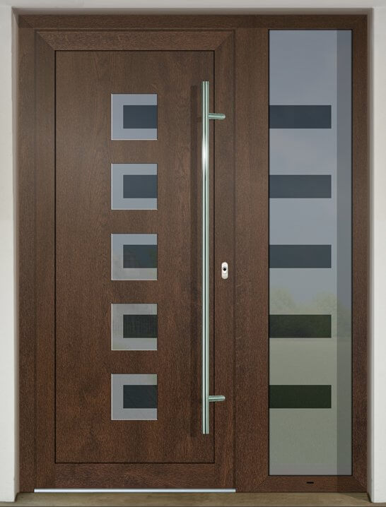 Inset door infill panel GAVA HPL 926 with sandblasted glass Rettan INV