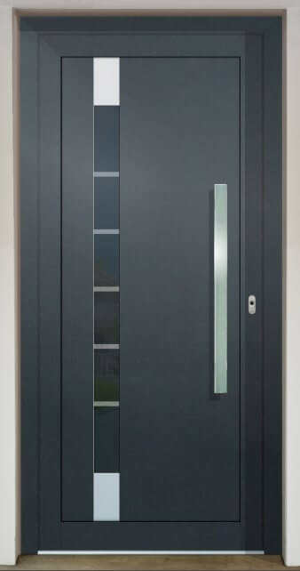 Inset door infill panel GAVA HPL 990 with sandblasted glass Pentad