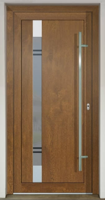Inset door infill panel GAVA HPL 990 with sandblasted glass Quatre INV