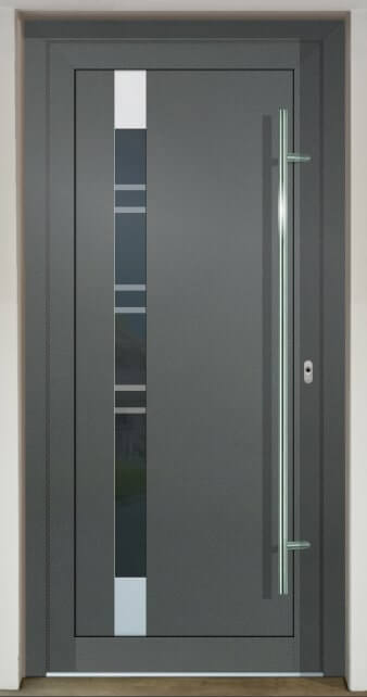Inset door infill panel GAVA HPL 990 with sandblasted glass Triade