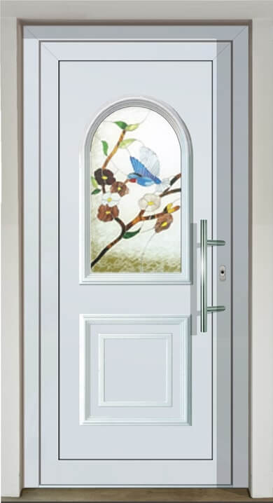 Inset infill panel GAVA Plast 021 with stained glass Kolibrík