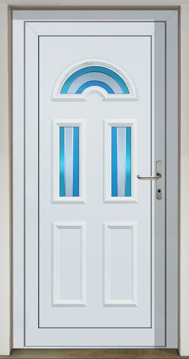 Inset door infill panel GAVA Plast 032 with stained glass Dekorglass - Rain