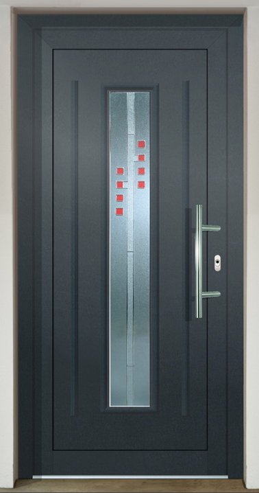 Inset door infill panel GAVA Plast 151 with stained glass Dekorglass - Array