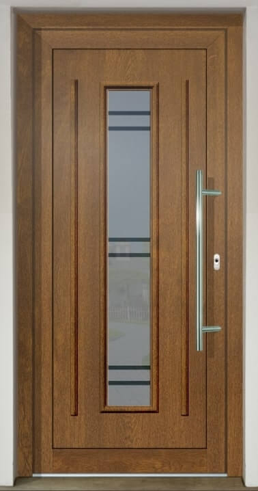 Inset door infill panel GAVA Plast 151 with sandblasted glass Hexa INV
