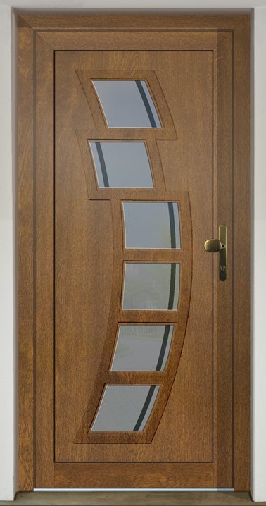 Inset door infill panel GAVA Plast 292 with sandblasted glass Tribe
