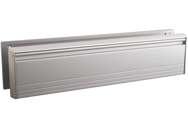 All-metal letterbox slot - silver